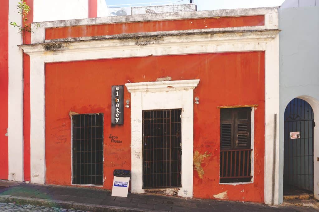 red dirty building called el batey - best old san juan bars