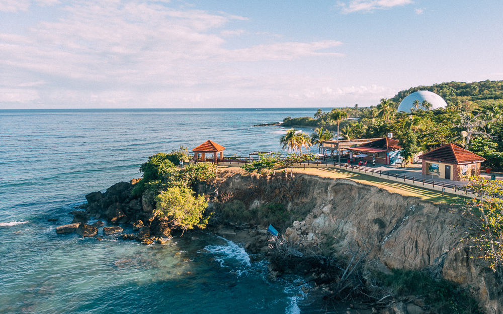 ola sunset cafe on the cliffs near domes beach rincon puerto rico