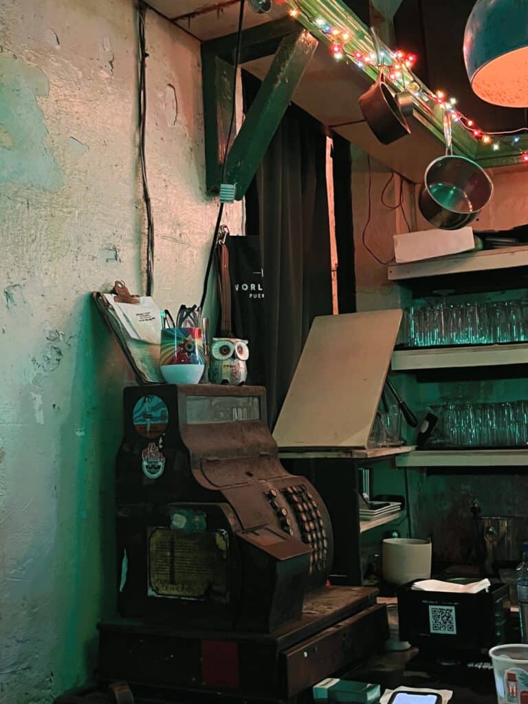 cash register at la cubanita old san juan puerto rico